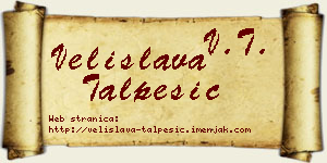 Velislava Talpešić vizit kartica